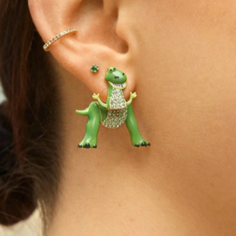 TOY STORY Disney Pixar BaubleBar Rex Dinosaur Earrings NIB - Picture 2 of 3